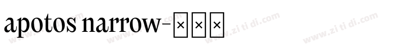 apotos narrow字体转换